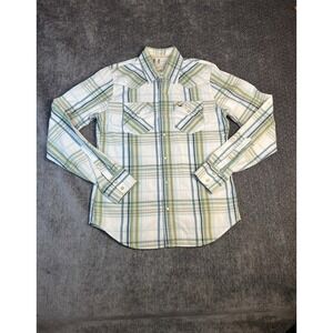 Hollister Men's Long Sleeve Cotton Small Pearl Snap Button Down Shirt